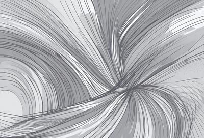 The primary subject of the image is a large, swirling, and curling pattern, which appears to be a digital art or illustration. The setting is a gray background, which contrasts with the swirling pattern. The visual style is a combination of digital art and illustration, creating a unique and intricate design. The colors and mood of the image are predominantly gray, giving it a modern and minimalist appearance.