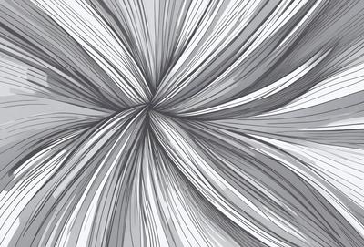 The primary subject of the image is a large, swirling, and abstract pattern. The setting is a gray background, which contrasts with the swirling pattern. The visual style is a combination of digital art and illustration, creating a dynamic and artistic representation. The dominant colors are gray and white, giving the image a clean and modern appearance. The overall atmosphere is one of creativity and innovation.