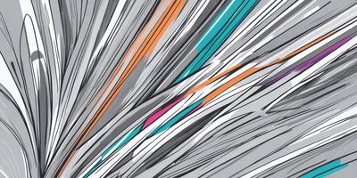 The primary subject of the image is a colorful, abstract pattern featuring a mix of blue, orange, and white colors. The setting is a gray background, which contrasts with the vibrant colors of the pattern. The visual style appears to be a combination of digital art and illustration, creating a unique and eye-catching design. The overall atmosphere is lively and energetic, with the bold colors and intricate patterns capturing the viewer's attention.