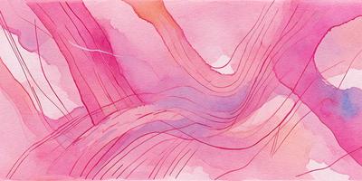 The primary subject of the image is a watercolor painting of a pink and purple landscape. The setting is a pink and purple sky, with a watercolor-like effect. The visual style is a watercolor painting, which gives the image a unique and artistic appearance. The colors and mood of the painting are predominantly pink and purple, creating a warm and inviting atmosphere.