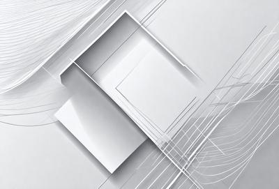 The primary subject of the image is a white paper with a drawing of a building on it. The setting is a white background, and the visual style appears to be a combination of digital art and illustration. The drawing is the main focus of the image, and the overall atmosphere is clean and minimalistic.