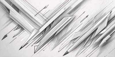 The primary subject of the image is a collection of white arrows, which are the main objects in the scene. The setting is a white background, and the visual style appears to be a combination of digital art and illustration. The arrows are the primary focus of the image, and their white color and clean lines create a sense of simplicity and elegance.