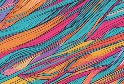 The primary subject of the image is a colorful, abstract design featuring a mix of blue, pink, and orange hues. The setting is a blue and pink background, which complements the vibrant colors of the design. The visual style is a combination of digital art and illustration, creating a unique and eye-catching pattern. The overall atmosphere is lively and energetic, with the colors and design elements working together to create a captivating and dynamic image.