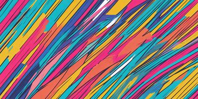 The primary subject of the image is a colorful, abstract design featuring a mix of blue, green, pink, yellow, and orange colors. The setting is a colorful background, and the visual style appears to be a combination of digital art and illustration. The dominant colors and overall atmosphere of the image are vibrant, lively, and energetic.