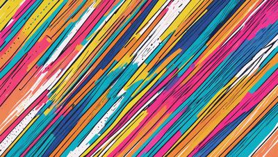 The primary subject of the image is a colorful, abstract pattern featuring a mix of blue, yellow, and pink hues. The setting is a colorful background, which complements the vibrant colors of the pattern. The visual style of the image is a combination of digital art and illustration, creating a unique and eye-catching design. The dominant colors and overall atmosphere of the image are energetic, lively, and cheerful, making it an appealing and engaging visual experience.