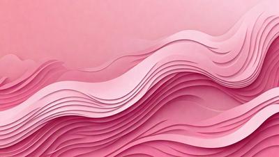 The primary subject of the image is a large, pink wave made of paper. The wave is the main focus of the image, and it is set against a pink background. The visual style of the image is a combination of digital art and illustration, creating a unique and eye-catching design. The dominant colors in the image are pink, which gives the scene a warm and inviting atmosphere.