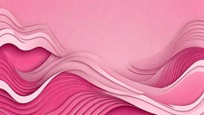 The primary subject of the image is a large, curved, and pink wave. The wave is the main focus of the image, and it is set against a pink background. The visual style of the image is a combination of digital art and illustration, creating a unique and eye-catching design. The dominant colors in the image are pink and white, giving the scene a warm and inviting atmosphere.