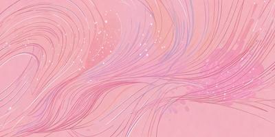 The primary subject of the image is a woman's long, flowing hair. The setting is a pink background, which adds a warm and vibrant atmosphere to the scene. The visual style is a combination of digital art and illustration, creating a unique and artistic representation of the woman's hair. The colors and mood convey a sense of beauty and elegance, with the pink background complementing the woman's hair and creating a harmonious and visually appealing image.