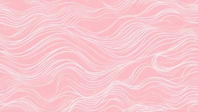 The primary subject of the image is a pink and white patterned wallpaper. The setting is a room with a pink background. The visual style is a combination of digital art and illustration. The dominant colors are pink and white, creating a warm and inviting atmosphere.