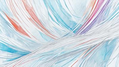 The primary subject of the image is a colorful, abstract artwork featuring a mix of blue, orange, and purple colors. The setting is a white background, which provides a clean and minimalist appearance. The visual style is a combination of digital art and illustration, creating a unique and eye-catching piece. The colors and mood of the artwork are vibrant and lively, evoking a sense of energy and creativity.