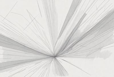 The primary subject of the image is a large, open, and empty space. The setting is a white background, which creates a stark contrast with the space. The visual style is a combination of a photo and a drawing, giving the image a unique and artistic appearance. The colors and mood are predominantly white, which adds to the sense of emptiness and openness in the scene.