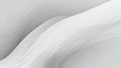 The primary subject of the image is a white, curly, and flowing hair. The setting is a white background, which creates a clean and minimalistic visual style. The image appears to be a digital art or illustration, as it is not a photo. The colors and mood of the image are predominantly white, giving it a calm and serene atmosphere.