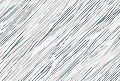 The primary subject of the image is a patterned wallpaper with a gray and white color scheme. The setting is a room with a white background, and the visual style appears to be a combination of a photo and a digital art or illustration. The colors and mood of the image are predominantly gray and white, creating a clean and minimalist atmosphere.