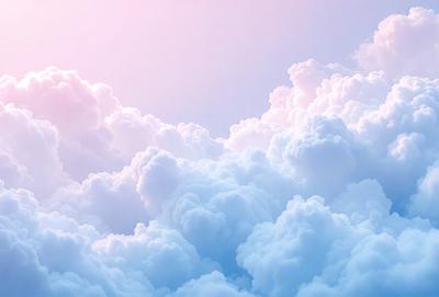 The primary subject of the image is a cloudy sky filled with white clouds. The setting is a blue sky, which serves as the backdrop for the clouds. The visual style of the image is a photo, capturing the beauty of the cloudy sky. The dominant colors in the image are white and blue, creating a serene and peaceful atmosphere.
