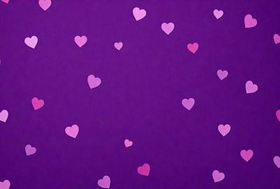 The primary subject of the image is a purple background with a pattern of hearts. The hearts are scattered across the purple surface, creating a visually appealing and heartwarming scene. The setting appears to be a creative and artistic environment, possibly a design or art project. The visual style of the image is a combination of digital art and illustration, as the hearts are carefully placed and the overall composition is well-executed. The colors and mood of the image are predominantly purple, which is often