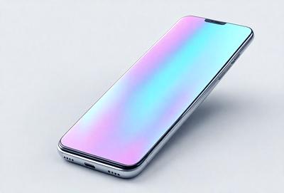 The primary subject of the image is a cell phone. The cell phone is placed on a white surface, which serves as the background. The visual style of the image is a photo, capturing the cell phone in its natural environment. The colors and mood of the image are predominantly white, giving it a clean and minimalist appearance.