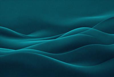 The primary subject of the image is a blue ocean with waves. The setting is a vast body of water, and the visual style is a digital art or illustration. The dominant colors are blue and white, creating a serene and calming atmosphere.