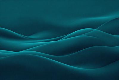 The primary subject of the image is a blue ocean with waves. The setting is a vast body of water, and the visual style is a digital art or illustration. The dominant colors are blue and white, creating a serene and calming atmosphere.