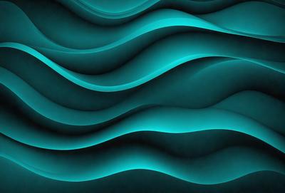 The primary subject of the image is a blue and green wave pattern, which is the main object, scene, or focus of the image. The setting or background features a blue and green color scheme, which gives the image a vibrant and lively atmosphere. The visual style of the image is a combination of photo and digital art, creating a unique and eye-catching design. The dominant colors in the image are blue and green, which contribute to the overall mood and aesthetic of the scene.