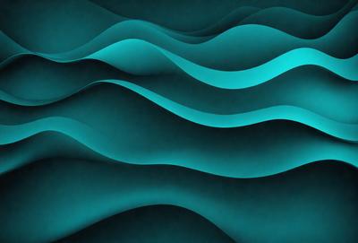 The primary subject of the image is a blue and green wave pattern, which is the main focus of the image. The setting is a blue and green background, which complements the wave pattern. The visual style is a digital art or illustration, as the wave pattern is created using a computer or digital medium. The colors and mood of the image are predominantly blue and green, giving it a calm and soothing atmosphere.