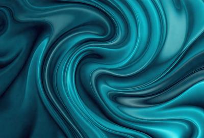 The primary subject of the image is a blue, swirling, and flowing pattern. The setting is a blue background, which complements the vibrant blue color of the pattern. The visual style is a digital art or illustration, as the pattern appears to be a digital creation. The dominant colors are blue, and the overall atmosphere is one of fluidity and movement.
