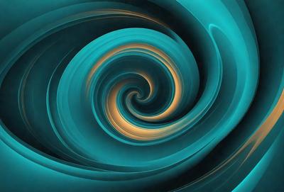 The primary subject of the image is a spiral pattern, which is the main object, scene, or focus of the image. The spiral pattern is set against a blue background, creating a visually striking contrast. The spiral pattern is depicted in a digital art style, giving it a modern and dynamic appearance. The overall atmosphere of the image is vibrant and engaging, with the blue color and spiral pattern evoking a sense of movement and energy.