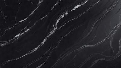 The primary subject of the image is a black and white marble pattern. The setting is a dark background, which contrasts with the marble pattern. The visual style is a close-up of the marble pattern, showcasing its intricate details. The colors and mood of the image are predominantly dark, with the marble pattern being the main focus and source of visual interest.