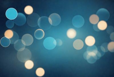 The primary subject of the image is a blue background with a pattern of white lights. The setting appears to be a dark room, and the visual style is a digital art or illustration. The dominant colors are blue and white, creating a calm and serene atmosphere.