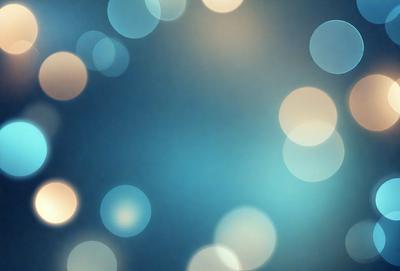 The primary subject of the image is a blue background with a pattern of white lights. The setting is a dark room, and the visual style is a digital art or illustration. The dominant colors are blue and white, creating a calm and serene atmosphere.