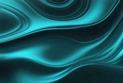 The primary subject of the image is a blue, flowing water surface. The setting is a dark background, which contrasts with the blue water. The visual style is a digital art or illustration, as the water appears to be a digital representation of waves. The dominant colors are blue and black, creating a calm and serene atmosphere.