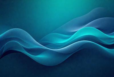 The primary subject of the image is a blue wave, which is the main object, scene, or focus of the image. The setting is a dark blue background, which creates a moody atmosphere. The visual style is digital art, as the wave is depicted in a digital manner. The dominant colors are blue and black, which contribute to the overall mood of the image.