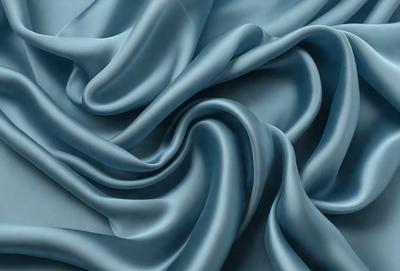 The primary subject of the image is a blue fabric, which is the main object, scene, or focus of the image. The setting or background is a blue cloth, and the visual style is a photo. The dominant colors and overall atmosphere are blue and serene.