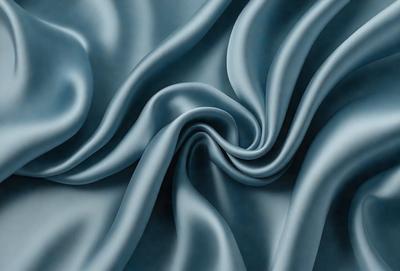 The primary subject of the image is a blue fabric, which is the main object, scene, or focus of the image. The setting or background is a blue cloth, and the visual style is a photo. The dominant colors and overall atmosphere are blue and serene.