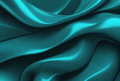 The primary subject of the image is a blue fabric, which appears to be a piece of silk. The setting is a dark background, which contrasts with the blue fabric. The visual style is a close-up of the fabric, showcasing its texture and pattern. The colors and mood of the image are predominantly blue, creating a calm and serene atmosphere.