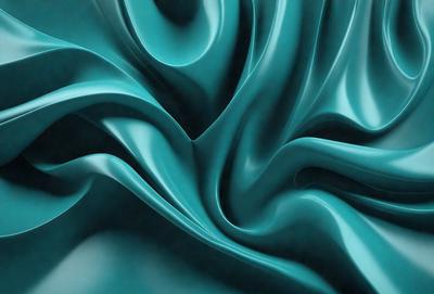 The primary subject of the image is a blue fabric with a flowing pattern. The setting is a blue background, which complements the blue fabric. The visual style is a digital art, illustration, or drawing, as the fabric appears to be a digital representation of a flowing pattern. The colors and mood of the image are predominantly blue, creating a calm and serene atmosphere.
