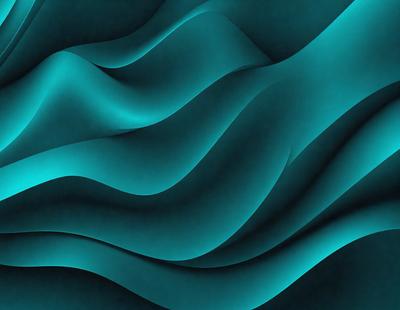 The primary subject of the image is a blue, flowing wave pattern. The setting is a dark blue background, which creates a striking contrast with the wave pattern. The visual style is a digital art or illustration, as the wave pattern appears to be a digital creation. The dominant colors are blue and black, giving the image a calm and serene atmosphere.