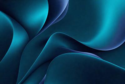 The primary subject of the image is a blue, swirling, and curved design. The setting is a blue background, which complements the design. The visual style is a digital art or illustration, creating a unique and captivating pattern. The dominant colors are blue, with a few other shades of blue and possibly some purple, contributing to a calming and serene atmosphere.