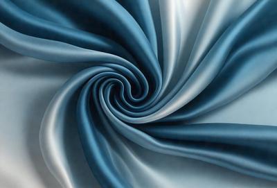 The primary subject of the image is a blue fabric, which appears to be a piece of cloth or a curtain. The setting is a room with a blue background, which complements the blue fabric. The visual style is a close-up of the blue fabric, showcasing its texture and pattern. The colors and mood of the image are predominantly blue, creating a calm and serene atmosphere.