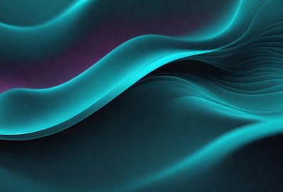 The primary subject of the image is a blue wave, which is the main focus of the scene. The wave is depicted in a digital art style, giving it a unique and modern appearance. The setting is a dark background, which contrasts with the bright blue wave, creating a striking visual effect. The overall atmosphere of the image is dynamic and energetic, with the blue wave representing a sense of movement and flow.