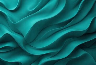 The primary subject of the image is a large, blue, flowing wave. The setting is a blue background, which creates a striking contrast with the wave. The visual style is a digital art or illustration, as the wave appears to be a part of a larger, intricate design. The dominant colors are blue and turquoise, giving the image a calming and serene atmosphere.