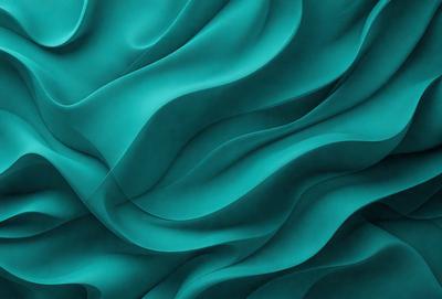 The primary subject of the image is a large, blue, flowing wave. The setting is a blue background, which creates a striking contrast with the wave. The visual style is a digital art or illustration, as the wave appears to be a part of a larger, abstract design. The dominant colors are blue and turquoise, giving the image a calming and serene atmosphere.
