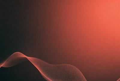 The primary subject of the image is a red background with a white, red, and blue pattern. The setting is a dark room, and the visual style is a digital art or illustration. The dominant colors are red and white, creating a bold and striking atmosphere.