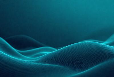 The primary subject of the image is a blue ocean with waves. The setting is a dark blue background, which creates a contrasting effect with the ocean waves. The visual style is a digital art or illustration, as the waves are depicted in a detailed and artistic manner. The colors and mood of the image are predominantly dark blue, creating a calm and serene atmosphere.