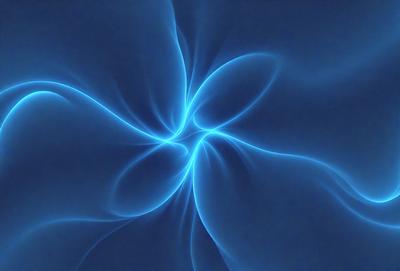 The primary subject of the image is a blue, swirling, and flowing pattern. The setting is a blue background, which creates a visually striking contrast with the swirling pattern. The visual style appears to be a digital art or illustration, as the swirling pattern is intricately detailed and the overall atmosphere is vibrant and dynamic.
