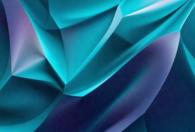 The primary subject of the image is a blue and purple abstract art piece. The setting is a dark blue background, which contrasts with the vibrant colors of the artwork. The visual style appears to be a combination of digital art and illustration, creating a unique and eye-catching design. The dominant colors in the image are blue and purple, giving the artwork a calming and serene atmosphere.