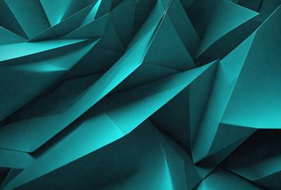 The primary subject of the image is a blue, geometric pattern. The setting is a blue background, which creates a visually striking contrast with the pattern. The visual style is a combination of digital art and illustration, giving the image a modern and artistic appearance. The dominant colors are blue and turquoise, which evoke a sense of calmness and tranquility.
