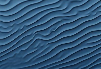 The primary subject of the image is a blue and white patterned surface, which appears to be a wall or a piece of artwork. The setting is indoors, with the patterned surface being the main focus of the image. The visual style is a combination of photo and digital art, creating a unique and intriguing appearance. The colors and mood of the image are predominantly blue and white, with a sense of depth and complexity in the pattern.
