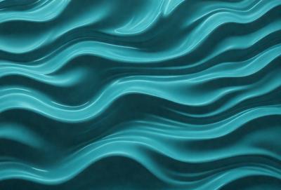 The primary subject of the image is a blue and white patterned wallpaper. The setting is a bathroom, with the wallpaper covering the walls. The visual style is a digital art, as the image is a close-up of the wallpaper. The dominant colors are blue and white, creating a calm and soothing atmosphere.