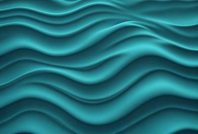 The primary subject of the image is a blue wave pattern, which is the main object, scene, or focus of the image. The setting or background is a blue surface, which could be a wall, a fabric, or a painting. The visual style of the image is a digital art or illustration, as it is a well-defined and detailed pattern. The dominant colors in the image are blue and turquoise, creating a calm and soothing atmosphere.