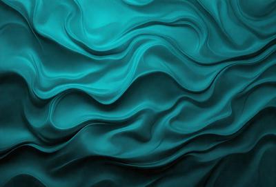 The primary subject of the image is a blue, flowing, and swirling pattern on a surface. The setting appears to be a dark background, which contrasts with the vibrant blue color of the pattern. The visual style of the image is a combination of a photo and digital art, creating a unique and captivating appearance. The dominant colors in the image are blue and black, giving it a calm and soothing atmosphere.